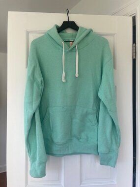 Fleece Factory Mint Green Ultra Soft Pullover Hoodie Sweatshirt: Size Large